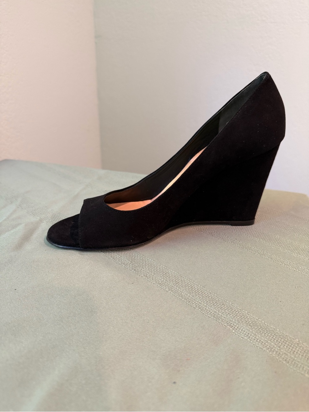 Butter Shoes Seal Black Suede Wedge 10 BNIB
